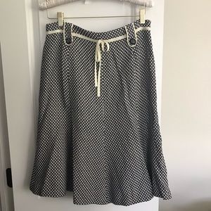 Lela Rose Cream and Blue Skirt